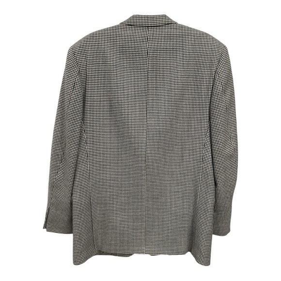 HUGO BOSS Vintage Mens Wool Blazer Made In USA Jacket Houndstooth CORLEONE 40 L - Picture 4 of 8